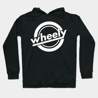 Wheely Logo White, Front and Back Hoodie